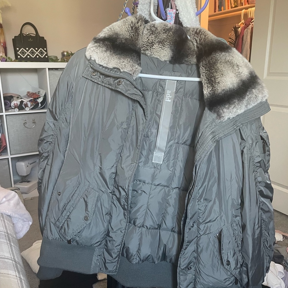 ADD Puffer Jacket with Fur Trim